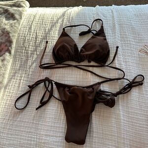 brown bikini set